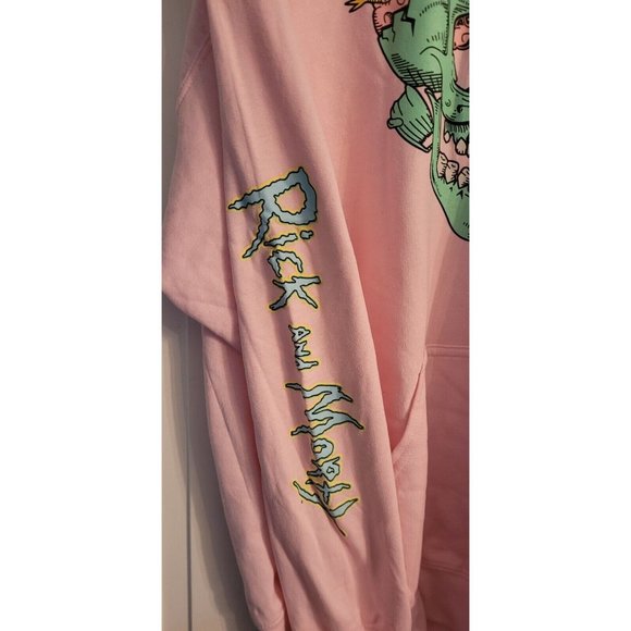 Rick And Morty Adult Swim Pink Hoodie - NEW Small Medium Large Brand New Fall - Picture 4 of 5